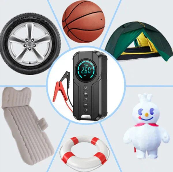 Everelo™Jump Starter With Air Pump جهاز تشغيل البطارية مع منفاخ هواء