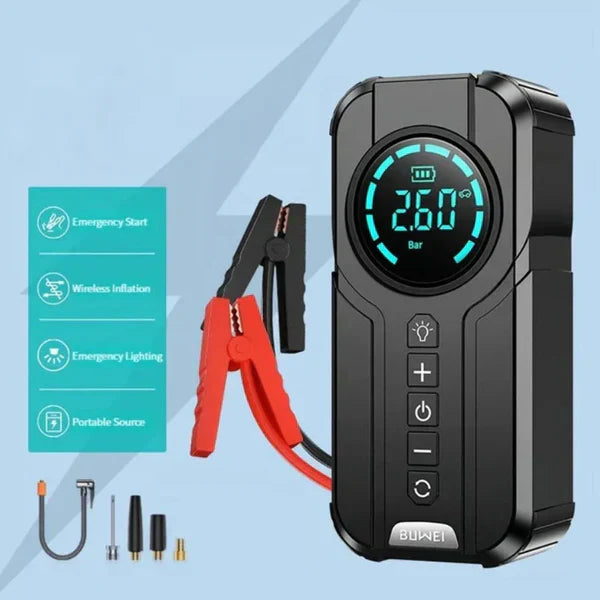 Everelo™Jump Starter With Air Pump جهاز تشغيل البطارية مع منفاخ هواء