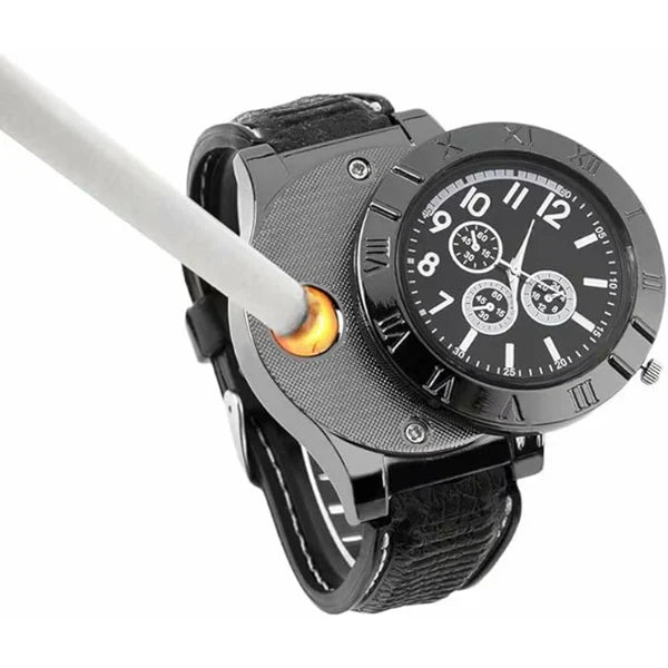 Everelo™Men's Military USB Lighter Watch