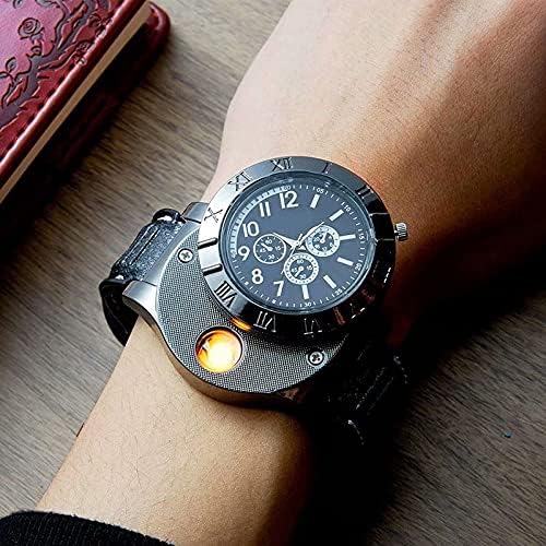 Everelo™Men's Military USB Lighter Watch